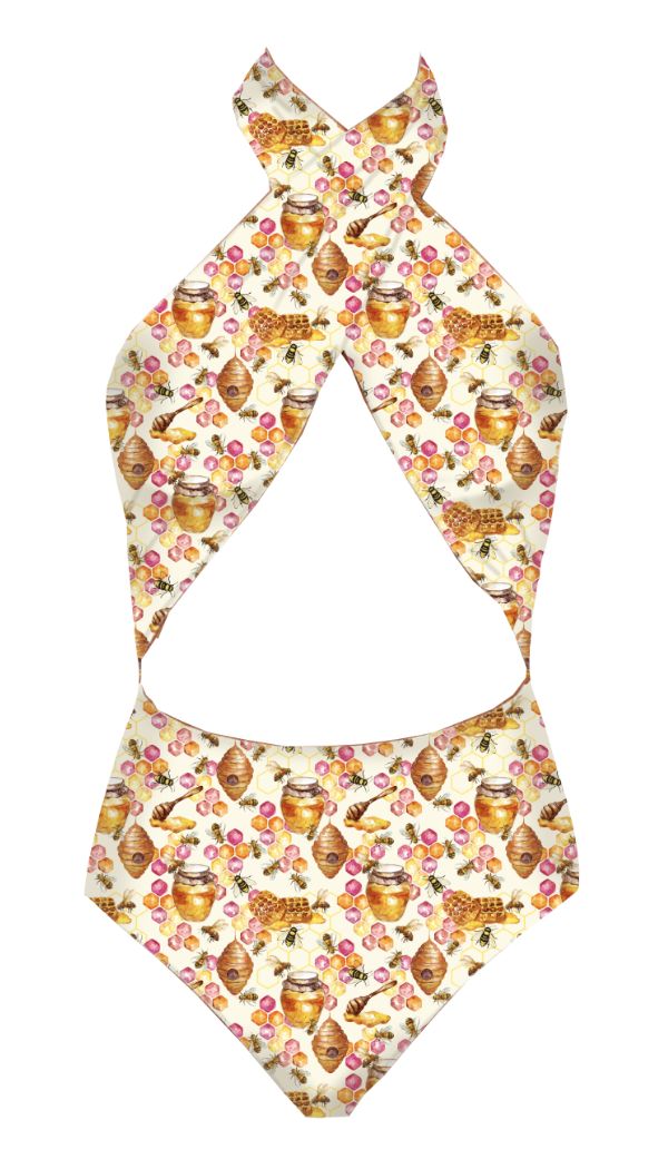 Hollie Reversible Swimsuit in Oh, Honey