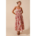Anna floral tie back midi dress